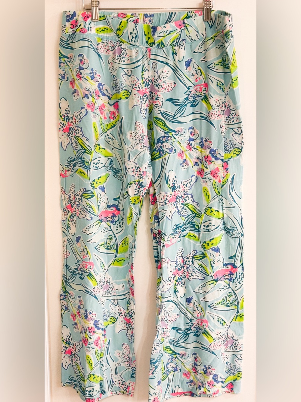 Lilly Pulitzer Bal Harbour Palazzo Pants Bali Blue Sway This Way Sz L